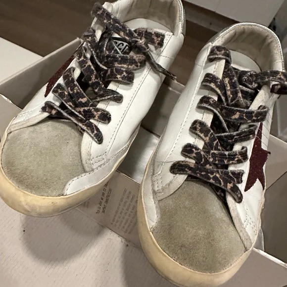 Golden Goose White and Bordeaux Sneakers - Picture 4 of 8